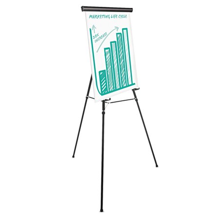 UNIVERSAL ONE HD Easel, 69" Max Height, Metal, Blk UNV43034